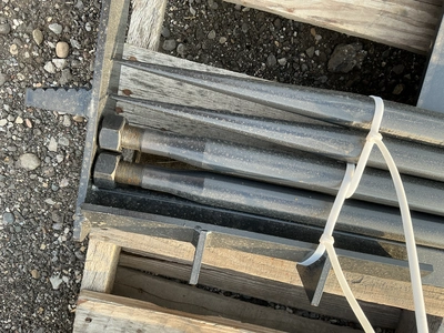 New JCT Bale Spear Skid Steer Attachment, Universal Quick Attach, Has Four Spears that Stick Out App...