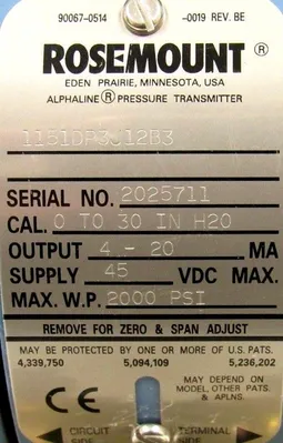NEW ROSEMOUNT 1151DP3J12B3 PRESSURE TRANSMITTER