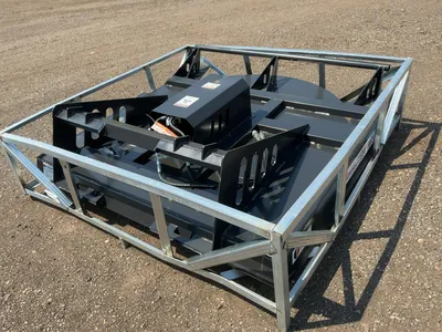 New JCT 72” Brush Mower Skid Steer Attachment, hydraulic driven with hoses and quick coupler fitting...