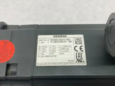 USED SIEMENS SIMOTICS S SYNCHRONOUS MOTOR 1FK7-CT 0.6KW