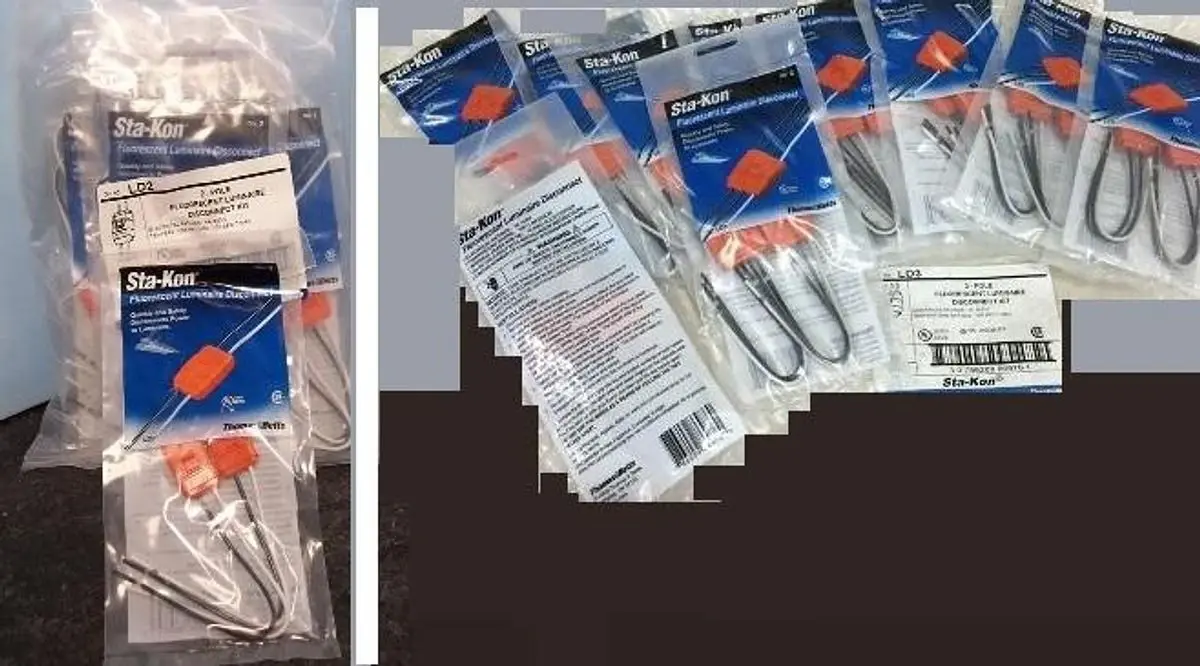 QTY. 20. SETS THOMAS BETTS STA-KON 2 POLE LUMINAIR...