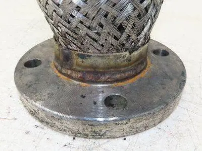 3"x 11" Steel Flanged Stainless Braided Flex Hose Pipe Expansion Joint 4-Bolt