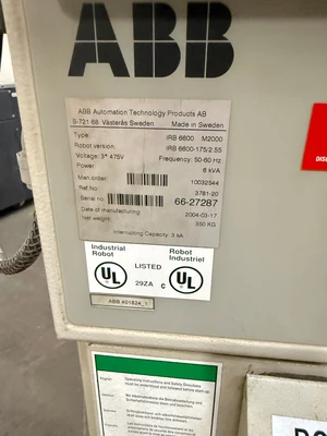 USED ABB IRB 6600