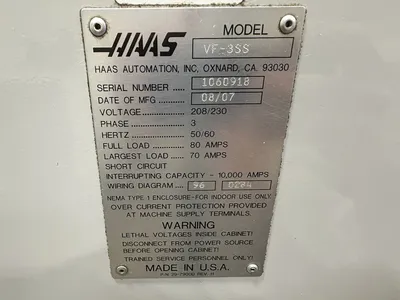 2007 HAAS VF-3SS Vertical Machining Centers | Hindley Machine Tool Sales, LLC (20)