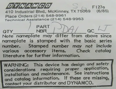 NEW DYNAMCO PDA1-LT SOLENOID VALVE PDA0-LT PDA1LT