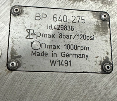 ROHM / ATS BP640-275 25" PNEUMATIC CHUCK