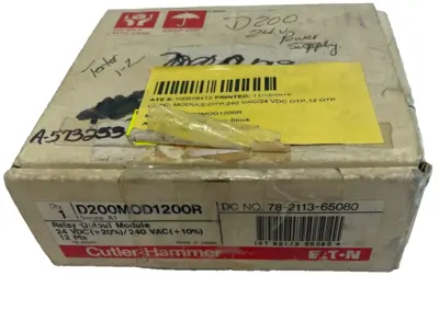 NEW CUTLER HAMMER D200MOD1200R OUTPUT MODULE RELAY 24VDC