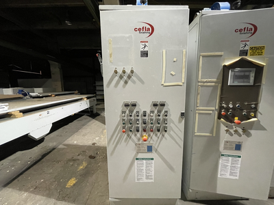 Cefla Package of Flat-Line Finishing Machinery, w/ EliSpray Rotary Spray Machines, Curing Ovens, Panel Cleaners, Material Handling, etc.