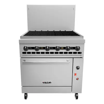 Vulcan 36S-36CBP 36" Gas Range W/ Charbroiler & Standard Oven, Liquid Propane