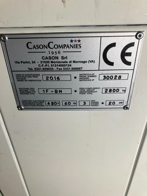 Used Cason Companies 1F-BM Textile Machinery Ohio US | Equipment Recovery Corp. #1331863