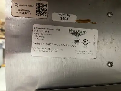 Used Vollrath Used 61" Vollrath 38104 ServeWell Electric Four Pan Sealed Well Hot Food Table 120V - TH2 Steam Tables (Food) Illinois US | Falcon Restaurant Supply #1374828