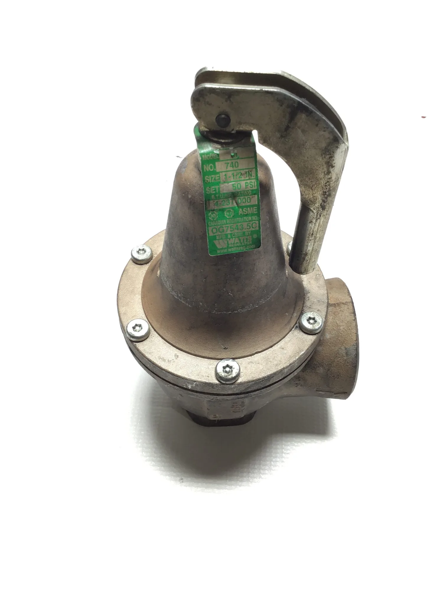 Watts M 740 1.5″ Boiler Pressure Relief Valve