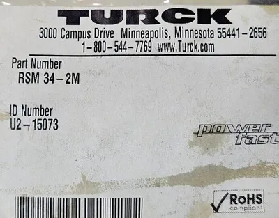 TURCK RSM 34-2M Cordset. Loc5E-25