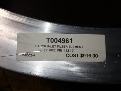 12" Hauck Inlet Filter Element - 301626 / Fbi1112