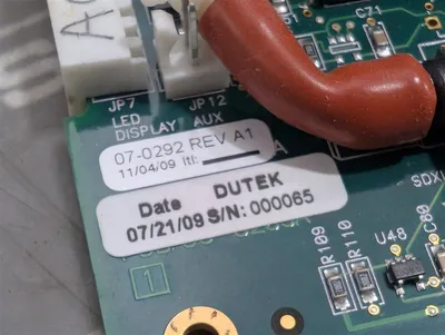 Dutek 07-0292 Oxigraf Oxygen Deficiency Meter Control Board Rev. A1 Used