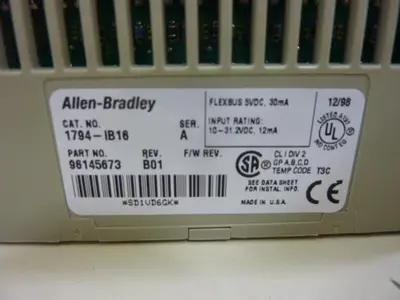 USED ALLEN BRADLEY 1794-IB16 SER A