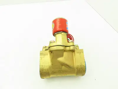 Honeywell Skinner 4LH2LB8127 Brass Solenoid Valve 2-Way NC 120V 125PSI 1-1/2"NPT