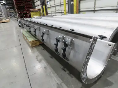 BW Sinclair 10" Screw Conveyor Food Grade Dry Bulk Feeder 3PH Belt Drive 128'