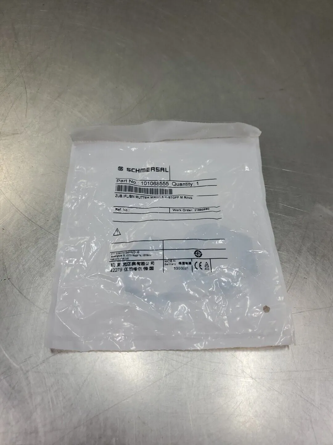 SCHMERSAL 101068555 K-STOFF M RING. 5E-6