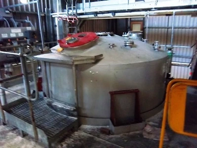 25,000L S/S 1/2 Coiled Enc Mixer Body