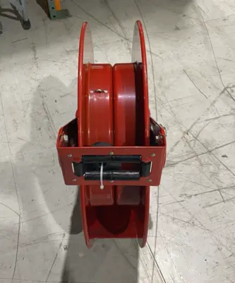 Used Reelcraft Spring-Return Dual-Pedestal Hose Reel Plumbing Equipment Michigan US | Maverick Industrial Sales #1395473