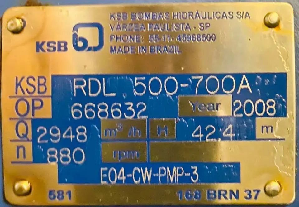 USED KSB RDL500-700A