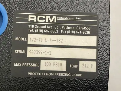 USED RCM INDUSTRIES 1/2-71-L-4--1S2