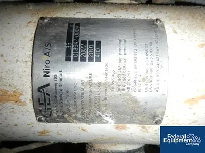 USED GEA 13' 1" GEA Niro Spray Drying System, 304 S/S