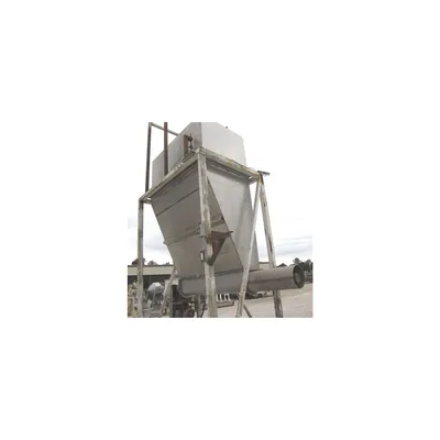 80 CUBIC FOOT STAINLESS STEEL WEIGH BIN WITH SCREW CONVEYOR DISCHARGE