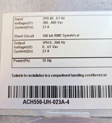 Used ABB ABB ACH550-UH-023A-4 Variable Speed Drives | Amiron Machinery #737378