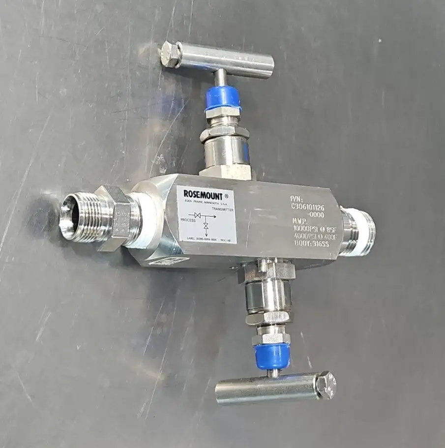 Rosemount C306101126-0000 Gage/ Transmitter Manifold 1/2" NPT 10. Loc6D-23