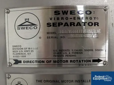 USED SWECO 48" Sweco Screen Base, Model MX48