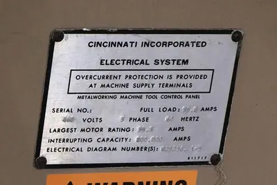 135 Ton x 10 Ft Cincinnati Hydraulic Press Brake Model 135CB8