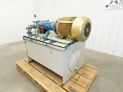 Eaton Vickers Hydraulic Power Unit 120 Gal 29GPM 3000PSI 30Hp 230/460V 3Ph-READ*