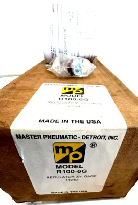 NEW MASTER PNEUMATIC R100-6G REGULATOR 3/4" GAGE R1006G