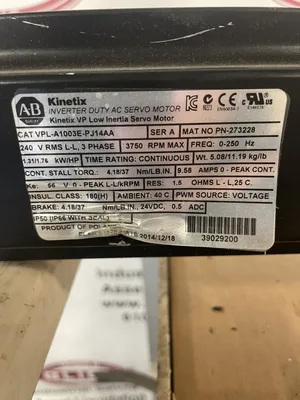 Exlar KM60-0350-05-NB-ISC-AB3-L2 Linear Actuator 1.76HP 350mm x 60mm 65732