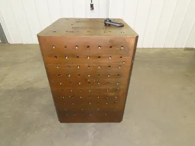 CNC Milling Machine Fixture Table 22"x22"x29" Steel Cast Iron Plate Block