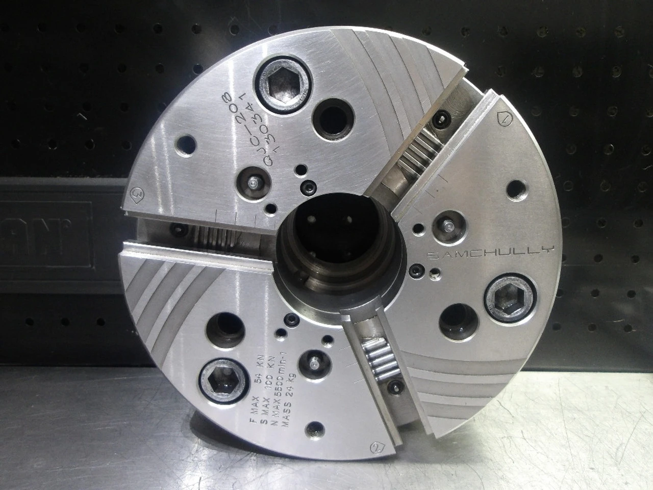 Samchully 8" 3 Jaw Quick Jaw Change Thru Hole Power Chuck QJC-208 (LOC216)