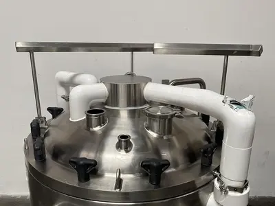 USED ABEC STAINLESS TECHNOLOGY CV-24300-1 300 LITER JACKETED CRYO VESSEL -112° F TO 280° F