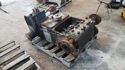USED OILWELL A-334 (NATIONAL 125T-4M) TRIPLEX INJECTION/DISPOSAL PUMP