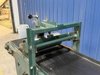 Automated Lumber Handling 18' Belt Conveyor with Pinch Roller