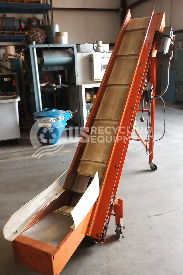 USED EMI SIX (6) 9' INCLINED CONVEYORS