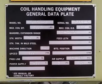 18” X .175”  X 8,000 LBS CWP MODEL #SFAC4-20 SPACE-SAVER AUTOMATIC DOUBLE END SERVO COIL FEED LINE: STOCK #22215