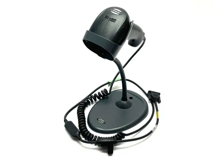 Used KEYENCE Rev. H Handheld Barcode Reader w/ HR-1C3RC & Flexible Arm Stand Barcode Scanners Michigan US | Maverick Industrial Sales #1389799