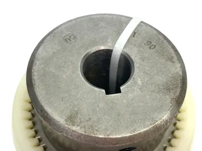 USED KTR SIZE 1 RUFLEX® TORQUE LIMITER WITH BOWEX® CURVED-TOOTH GEAR COUP.