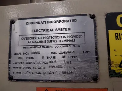 90 TON X 8' CINCINNATI MODEL 90CBX6 HYDRAULIC PRESS BRAKE: STOCK #16451