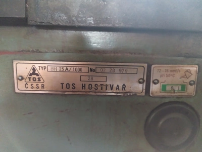 TOS Hostivař Cylindrical Grinder, in good working condition, visible under power