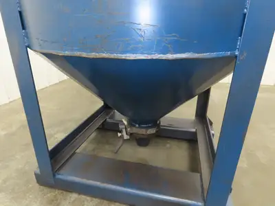 Hutco 43" Portable Steel Bulk Material Bin Gravity Hopper 28 Cu-Ft Fork Pockets