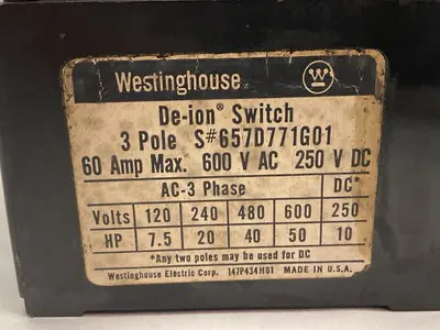 Used WESTINGHOUSE _UNKNOWN_ Miscellaneous Equipment (Electrical & Power) Ohio US | Surplus Asset Holdings #1425566