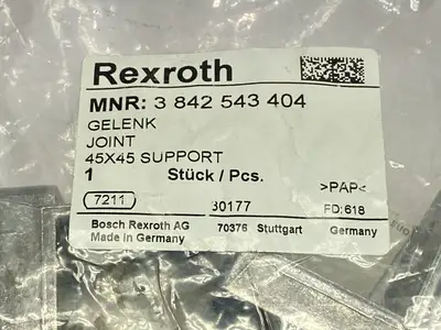 New | in-Stock Bosch Rexroth Joint 45x45 Support Misc Fasteners Michigan US | Maverick Industrial Sales #1502222